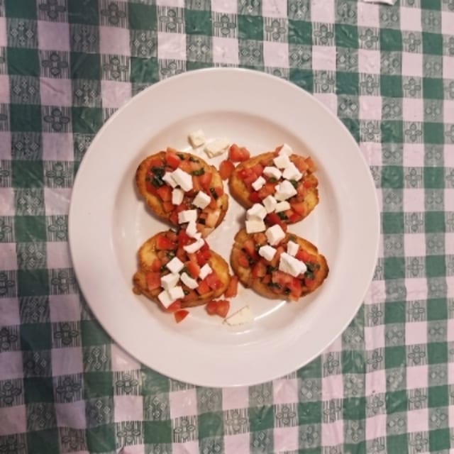 Fresh Tomato Bruschetta.