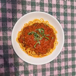 Spaghetti Meat Sauce Lunch
